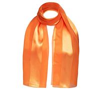 Basic Sense Satin Neck Scarf for Women Long Lightweight Chiffon | 34 x 148cm / 13.5 x 58.5in oblong satin stripe chiffon, glossy drape, 34 shades to layer with any outfit