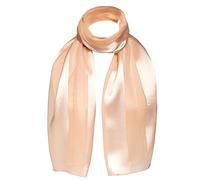 Basic Sense Satin Neck Scarf for Women Long Lightweight Chiffon | 34 x 148cm / 13.5 x 58.5in oblong satin stripe chiffon, glossy drape, 34 shades to layer with any outfit