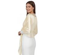 Basic Sense Shiny Shimmer Shawl and Wrap for Evening Dresses - Extra Large 100" Scalloped Bridal Shawl, Iridescent Sparkle Scarf for Weddings, Prom, and Formal Events