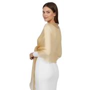 Basic Sense Shiny Shimmer Shawl and Wrap for Evening Dresses - Extra Large 100" Scalloped Bridal Shawl, Iridescent Sparkle Scarf for Weddings, Prom, and Formal Events