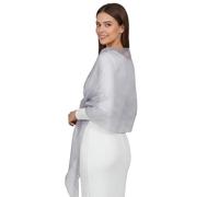 Basic Sense Shiny Shimmer Shawl and Wrap for Evening Dresses - Extra Large 100" Scalloped Bridal Shawl, Iridescent Sparkle Scarf for Weddings, Prom, and Formal Events