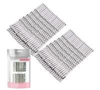 Basic Sense Silver Kirby Grips 36 Pack, Twisted Bobby Pins for Women | Silver hair grips for women - 36 spiral twisted pins, 5.5cm long with coated ball tips that go in without snagging