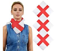 Basic Sense St. George Bandana Bandanna 100% Cotton Biker Flag Headwear Scarf Handkerchief Saint England Day, 3pcs