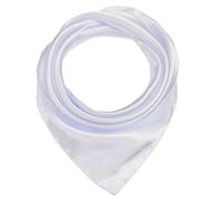 Basic Sense Super Soft Classic 50s 60s Plain Solid Satin Silk Feeling Square Scarf, 20 x 20 inches(50 X 50 cm), White