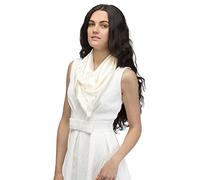 Basic Sense Super Soft Classic Plain Solid Satin Silk Feeling Square Scarf, 35 x 35 inches(90 X 90 cm), Ivory