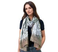 Basic Sense Super Soft Snake Skin Animal Neck Long Scarf 180 x 100cm (70 x 39), Brown