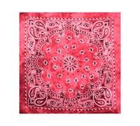 Basic Sense Tie Dye Paisley Bandana, 100% Cotton Bandanna Biker Novelty Headwear Scarf Handkerchief Cowboy, Red