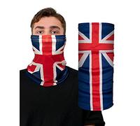 Basic Sense Union Jack Snood Neck Gaiter, England Flag Face Covering | Printed Union Jack tube, 47cm/19in long by 25 flat. Wear at the neck, over the face or as a hood.
