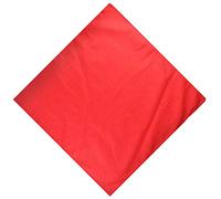 Basic Sense Unisex Men Woman Plain Solid Colour 100% Cotton Bandana Head Neck Wrist Handwrap, Wristband, Scarf, 55 x 55cm (22” x 22”) (Red)