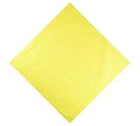 Basic Sense Unisex Men Woman Plain Solid Colour 100% Cotton Bandana Head Neck Wrist Handwrap, Wristband, Scarf, 55 x 55cm (22” x 22”) (Yellow)