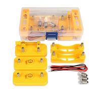 Basic Series & Parallel Circuit Building Experiment Kit, Multi-Functional Physics Demonstration Box With Bulbs, Switch & Battery Holders For Closed Current Principle Research