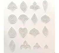 Basic Set of 14 Acrylic Mandala Stencils (42 Shapes) (with Film)