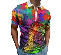 Basic Short Sleeve Tops Men Blouses for Men UK Elegant 3/4 Sleeve Christening Gifts for Boys Expedition Men 3D Printed Casual Summer Blouse Lapel Zipper Short Sleeves Shirt Sale Promotion