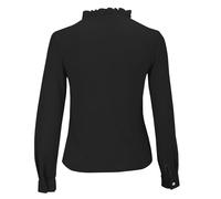 Basic Slim Fit T Shirt for Women UK A Women's Semi High Neck Knitted Shirt with A Black Ear Trimmed Collar Can Be Layered and Worn As A Base Layer Breathable Going Out Tops (Black, XXXL)