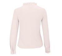 Basic Slim Fit T Shirt for Women UK A Women's Semi High Neck Knitted Shirt with A Black Ear Trimmed Collar Can Be Layered and Worn As A Base Layer Breathable Going Out Tops (Pink, M)
