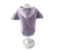 Basic solid color hooded sweatshirt for pets, suitable for cats and dogs, comfortable, warm, stylish outerwear, veilleryday(Purple,S)