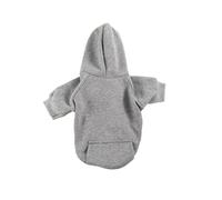 Basic solid color hooded sweatshirt for pets, suitable for cats and dogs, comfortable, warm, stylish outerwear, veilleryday(Gray,L)