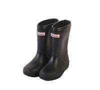 Basic Solid Colour Wellington Boots Children's Wellies Waterproof Welly Boots for Comfortable Jumping and Walking Daily Adventures Black