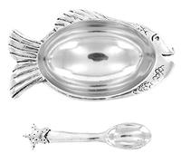 Basic Spirit Fish Salt Cellar w/Spoon * Handcrafted Pewter Home Lead-Free SD-9