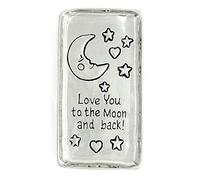 Basic Spirit Love to Moon Pewter Small Tray Trinket Dish Ring Holder Gift Box