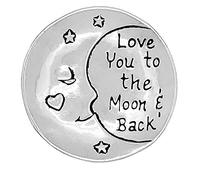 Basic Spirit Love You to The Moon Pewter Trinket Bowl Ring Dish in Gift Box Inspirational Love Decor