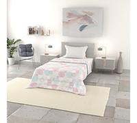 BASIC Summer Printed Quilt, Made in Italy, Molecules, Half Size, 200 x 240 cm