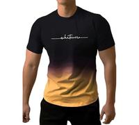 Basic T-Shirt Men's Crew Neck Slim Fit T-Shirt Men's Short Sleeve T-Shirt with Letter Print Light Airy Summer Tops Fashion Casual Streetwear T-Shirts with Colour Gradient T-Shirts Tee Shirts for Men
