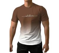 Basic T-Shirt Men's Crew Neck Slim Fit T-Shirt Men's Short Sleeve T-Shirt with Letter Print Light Airy Summer Tops Fashion Casual Streetwear T-Shirts with Colour Gradient T-Shirts Tee Shirts for Men