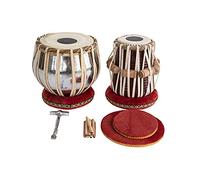 Basic Tabla Drums Set, Steel Bayan, Dayan with Book, Hammer, Cushions and Cover - Perfect Tablas for Students and Beginners on Budget (PDI-IB) Tabla Drum, Indian Tabla