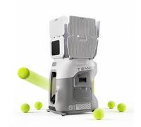 Basic Tennis Ball Machine, App-Controlled, 100-Ball Capacity, 4-Hour Battery, 1000+ professional training programs - Adjustments can be made for players with different skill levels (Basic --- Grey)