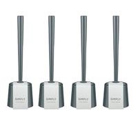 Basic Toilet Brush - Grey - This Basic Toilet Brush Is Just What You Need To Keep Your Toilet Clean And Hygienic - An Essential Item To Have In Your Bathroom - Pack Of 4
