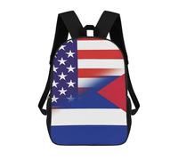Basic Travel Bags American Cuba Flag Schools Backpack Casual School Rucksack for Camping, Work, Hiking, 42X32X14Cm