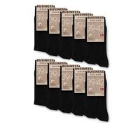 Basic Treasure 10 Pairs Mens Socks 100% Cotton Black, black, 47-49