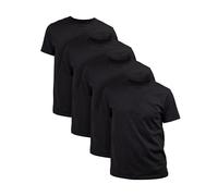 Basic Treasure Pack of 4 T-shirts for men, 100% cotton, men's t-shirt, M, L, XL, 2XL or 3XL, black, 3XL