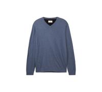 Basic V-neck Pullover Tom Tailor Bleu 3XL