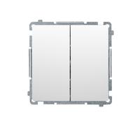 BASIC White Button Module 2x 2-Button With Spring Terminals 10AX