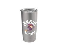 Basic Witch Costume with A Cat for Witches Halloween Stainless Steel Insulated Tumbler
