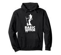Basic Witch funny Witch Holding Broom Basic Witch Pullover Hoodie