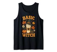 Basic Witch Halloween Coffee Latte Funny Tank Top