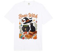 Basic Witch Halloween Costume Pumpkin Skeleton Ghost Horror Comfort Colors Adult Heavyweight T-Shirt