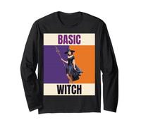 Basic Witch Retro Pinup Halloween Costume Party Long Sleeve T-Shirt