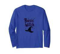 Basic Witch: Spellbinding Charm for Halloween Enthusiasts Long Sleeve T-Shirt, Adult Unisex, Royal Blue, S
