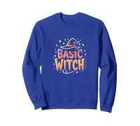 Basic Witch: Spellbinding Halloween Humor for Magic Lovers Sweatshirt, Adult Unisex, Royal Blue, XL