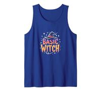 Basic Witch: Spellbinding Halloween Humor for Magic Lovers Tank Top, Men, Royal Blue, L