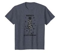 Basically A Cat with A Human Body Feline Fusion T-Shirt, Kids, Heather Blue, 8 Years