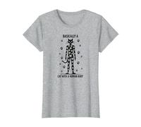 Basically A Cat with A Human Body Feline Fusion T-Shirt, Women, Heather Grey, L