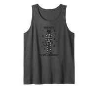 Basically A Cat with A Human Body Feline Fusion Tank Top, Men, Dark Heather Grey, L
