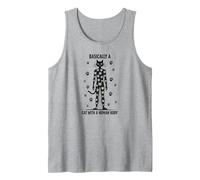 Basically A Cat with A Human Body Feline Fusion Tank Top, Men, Heather Grey, S