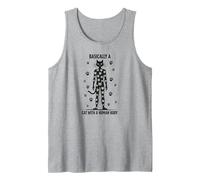 Basically A Cat with A Human Body Feline Fusion Tank Top, Men, Heather Grey, XXL