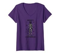 Basically A Cat with A Human Body Feline Fusion V-Neck T-Shirt, Women, Purple, XXL